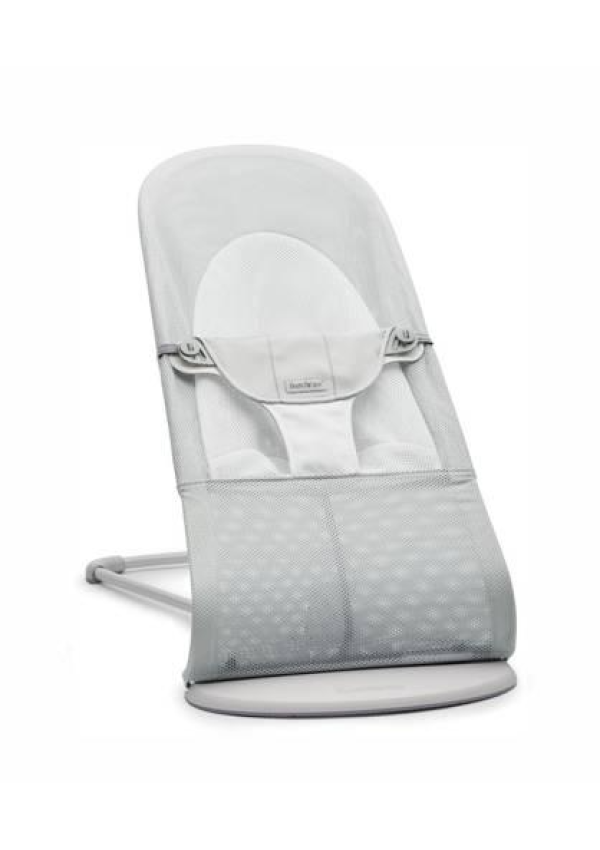 BabyBjorn - Крісло-шезлонг Bouncer Balance Soft Mesh, Grey (світло-сіра рама)
