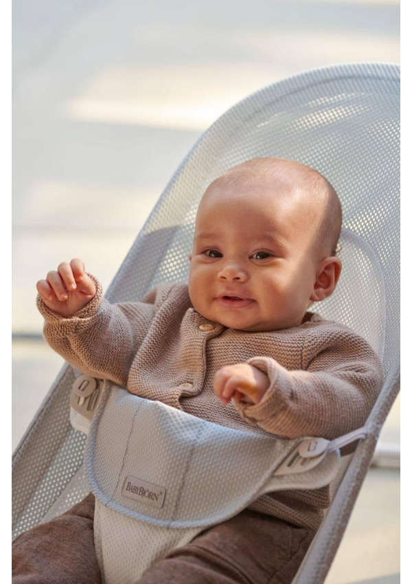 BabyBjorn - Крісло-шезлонг Bouncer Balance Soft Mesh, Grey (світло-сіра рама)