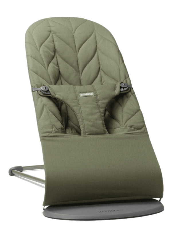 BabyBjorn - Крісло-шезлонг Bouncer Bliss Woven Petal Quilt, Dark green (темно-зелений)