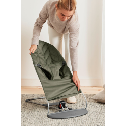 BabyBjorn - Крісло-шезлонг Bouncer Bliss Woven Petal Quilt, Dark green (темно-зелений)