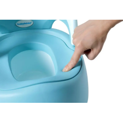 Дитячий горщик Каченя з поліуретановим кільцем, блакитний - Babyhood