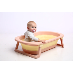 Ванночка складана "Комфорт Плюс" з термометром ,рожева Babyhood