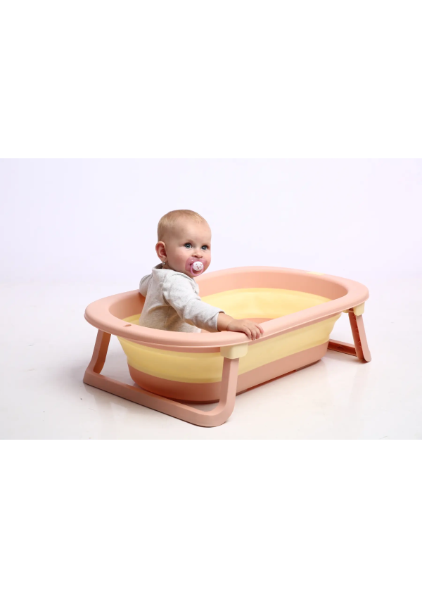 Ванночка складана "Комфорт Плюс" з термометром ,рожева Babyhood