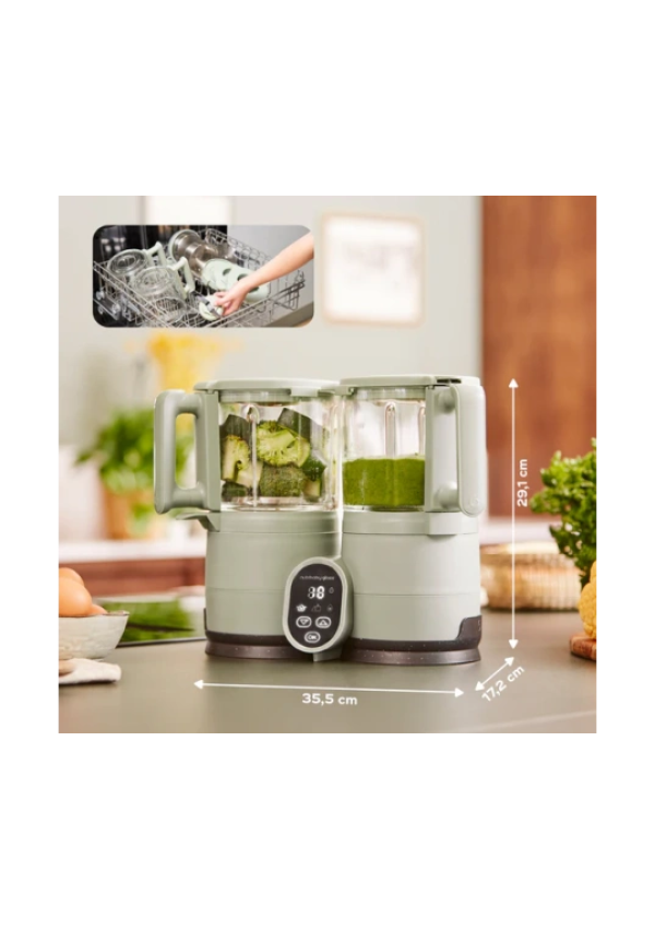 Babymoov Блендер-пароварка Nutribaby Glass селадон зелений