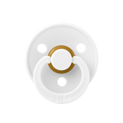 Соска пустушка BIBS Colour Latex Round (кругла) – White