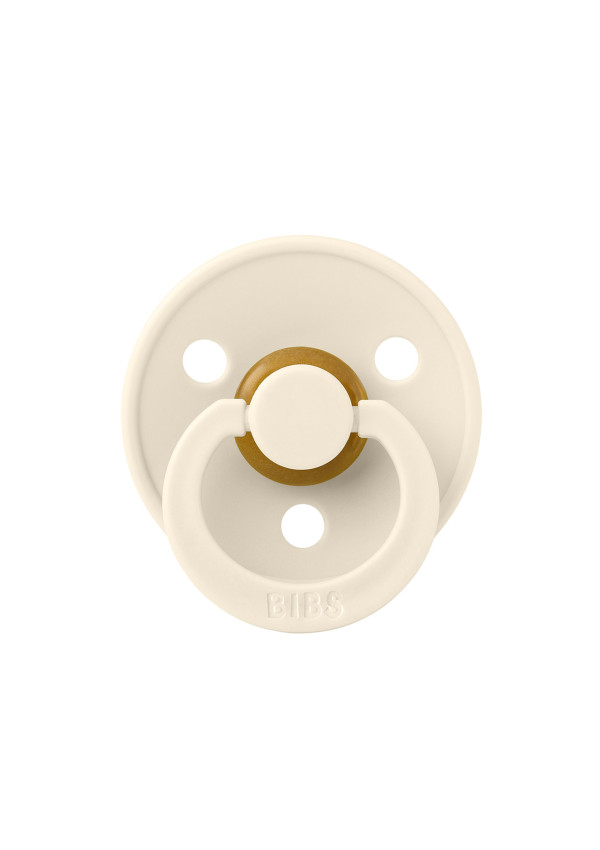 Соска пустушка BIBS Colour Latex Round (кругла) – Ivory