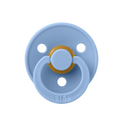 Соска пустушка BIBS Colour Latex Round (кругла) – Sky Blue