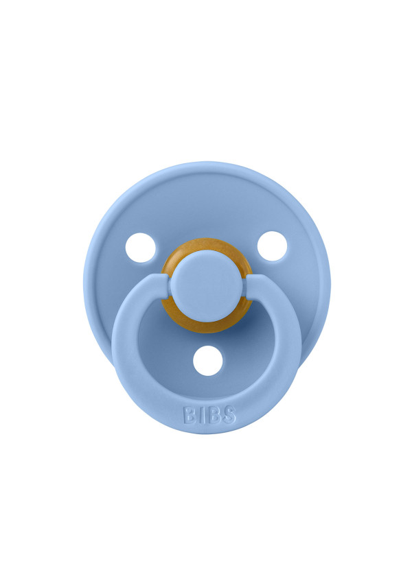 Соска пустушка BIBS Colour Latex Round (кругла) – Sky Blue