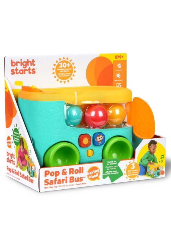 Bright Starts Іграшка музична Pop & Roll Safari Bus