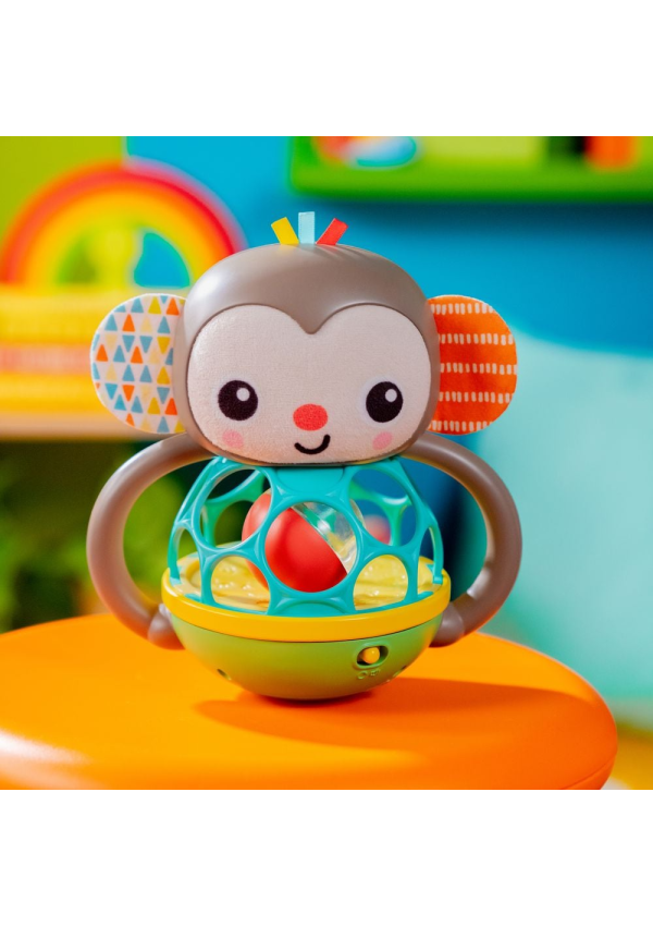 Bright Starts Іграшка-брязкальце музична Grab & Giggle Monkey