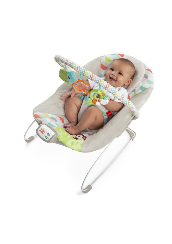 Bright Starts Шезлонг Happy Safari Bouncer
