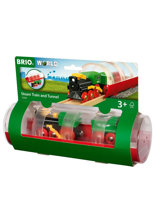Паровоз для залізниці BRIO з тунелем