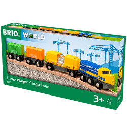 Вантажний поїзд BRIO з трьома вагонами 