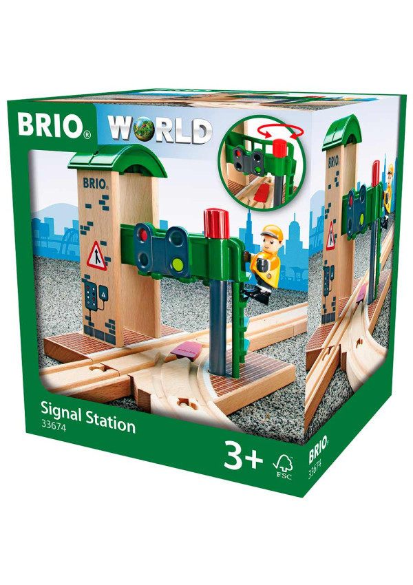 Сигнальна станція BRIO зі стрілкою і світлофором