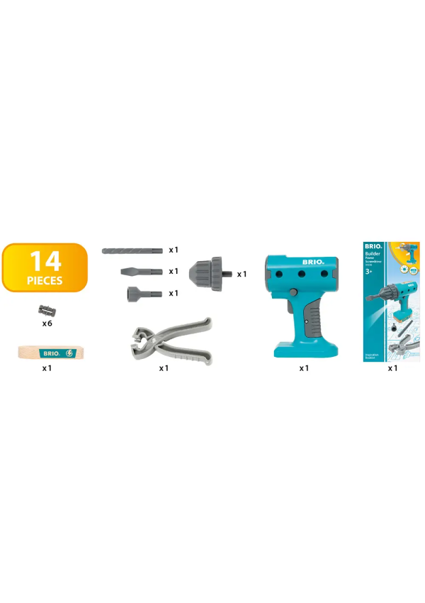 Дитячий шуруповерт на батарейках BRIO Builder (34600)