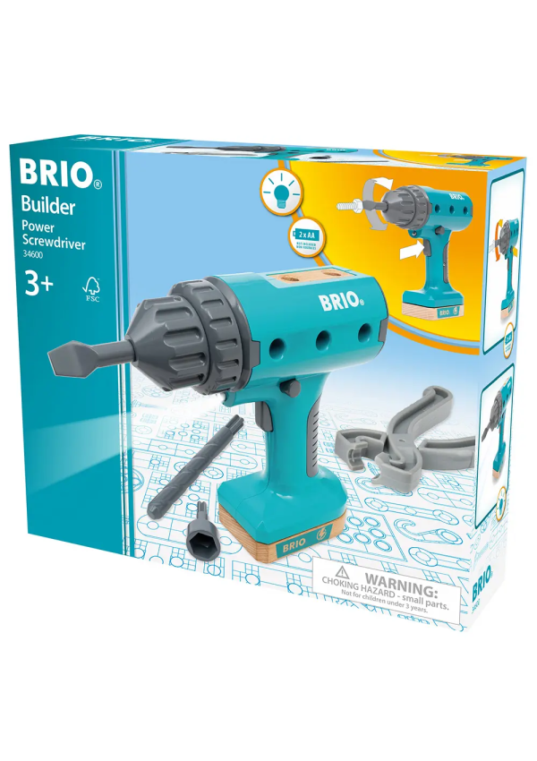 Дитячий шуруповерт на батарейках BRIO Builder (34600)