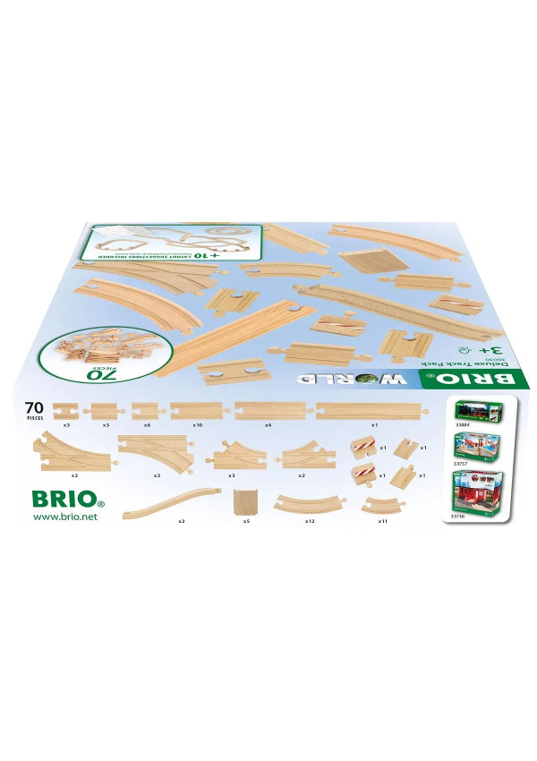 Набір розширень для залізниці BRIO Deluxe 70 эл.