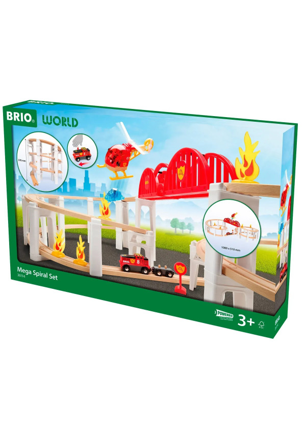 Набір розширень для залізниці BRIO Mega Spiral 73 ел.