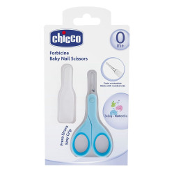 Chicco Ножиці дитячі з ковпачком блакитні
