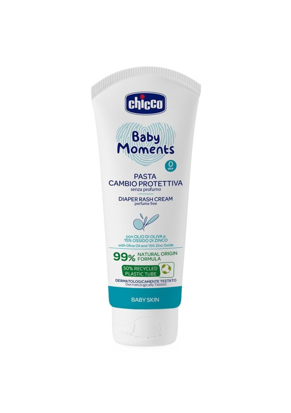 Chicco Крем захисний під підгузок з цинком та пантенолом Baby Moments 100 мл
