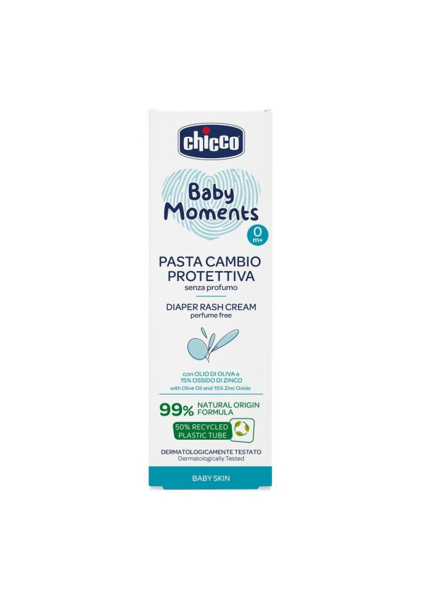 Chicco Крем захисний під підгузок з цинком та пантенолом Baby Moments 100 мл