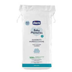 Chicco Серветки бавовняні Baby Moments 60 шт.