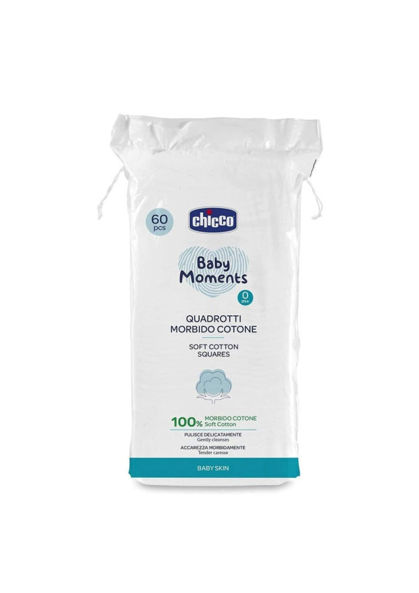 Chicco Серветки бавовняні Baby Moments 60 шт.