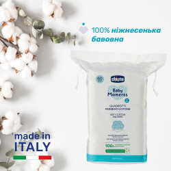 Chicco Серветки бавовняні Baby Moments 60 шт.