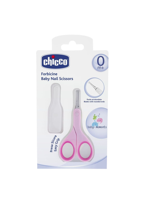 Chicco Ножиці дитячі з ковпачком рожеві