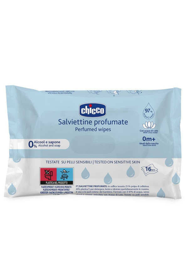 Chicco Вологі серветки з екстрактом лотоса 16 шт.