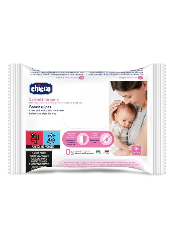 Chicco Серветки очищаючі для гігієни грудей, 16 шт.