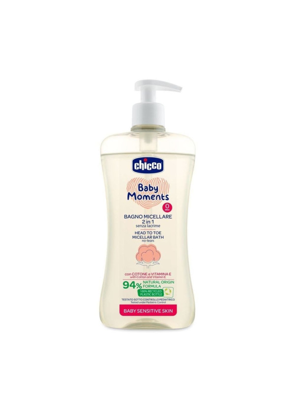 Chicco Шампунь-гель міцелярний Baby Moments "Без сліз" для чутливої шкіри 500 мл