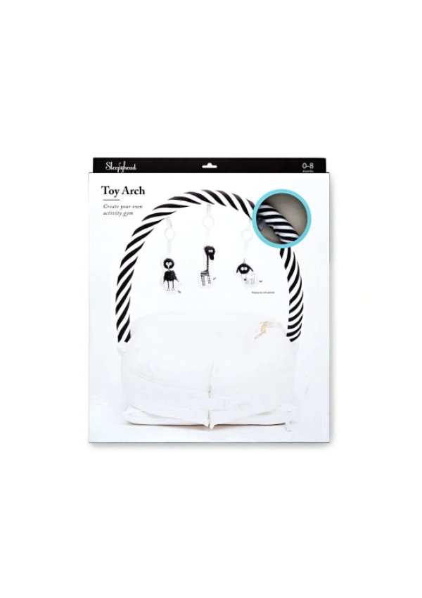Dockatot ДУГА ДЛЯ ІГРАШОК - Black/White Stripe SLEEPYHEAD
