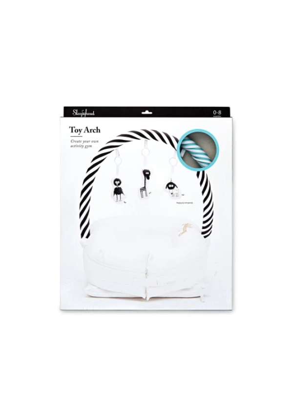Dockatot ДУГА ДЛЯ ІГРАШОК - Aqua/White Stripe SLEEPYHEAD*