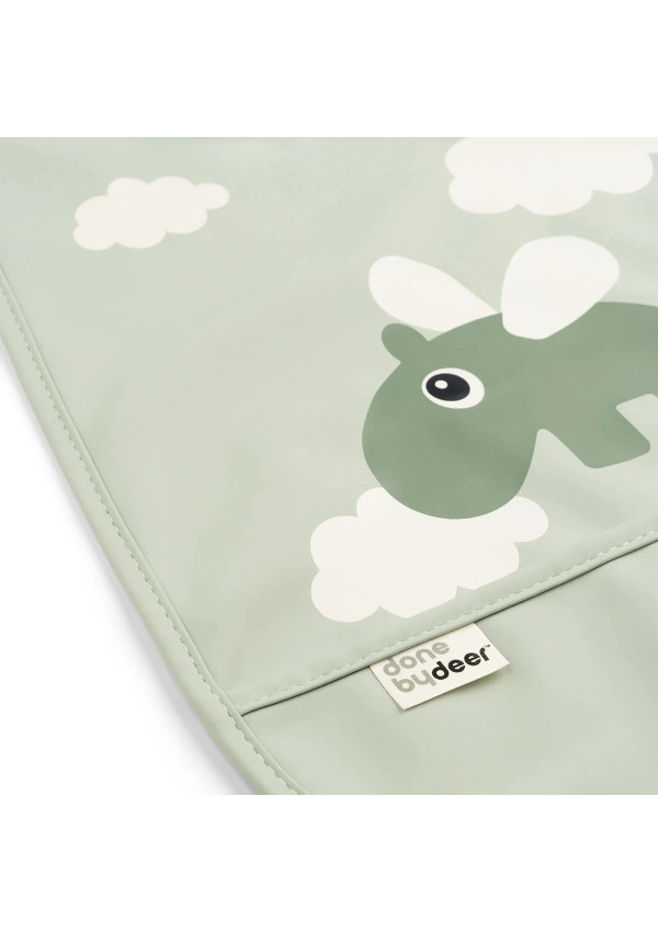 Нагрудник з липучкою Happy Clouds, зелений