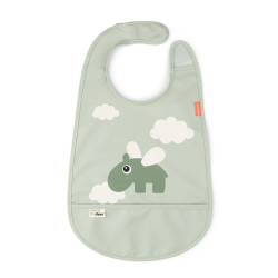 Нагрудник з липучкою Happy Clouds, зелений