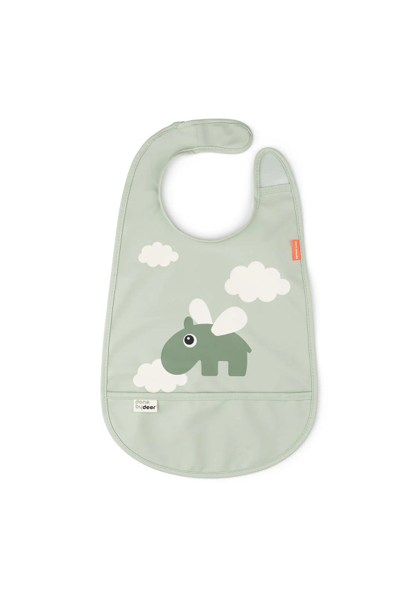 Нагрудник з липучкою Happy Clouds, зелений