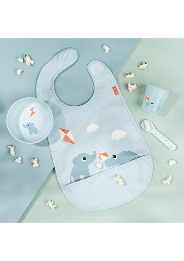 Done by Deer Нагрудник з липучкою Playground, синій