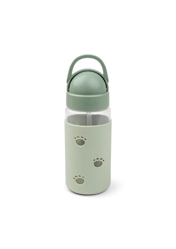 DoneByDeer Пляшка з трубочкою Easy-grip Elphee Зелена 350мл