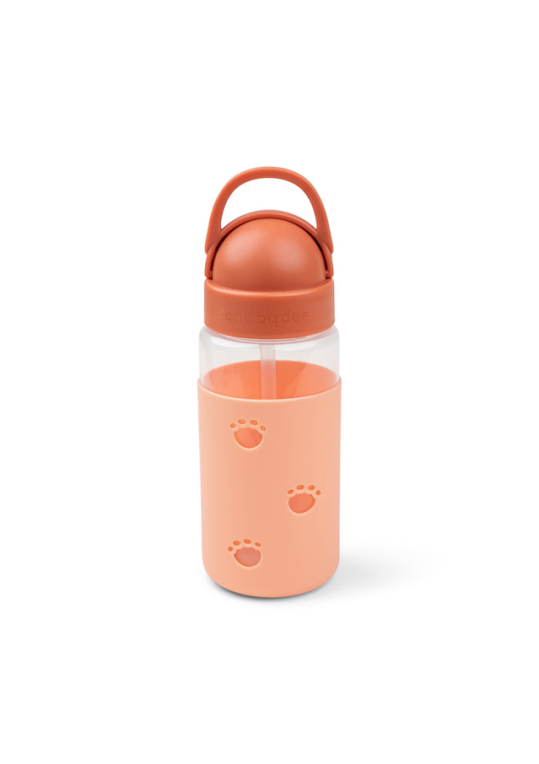 DoneByDeer Пляшка з трубочкою Easy-grip Elphee Папайя 350мл