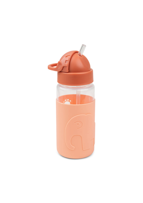 DoneByDeer Пляшка з трубочкою Easy-grip Elphee Папайя 350мл