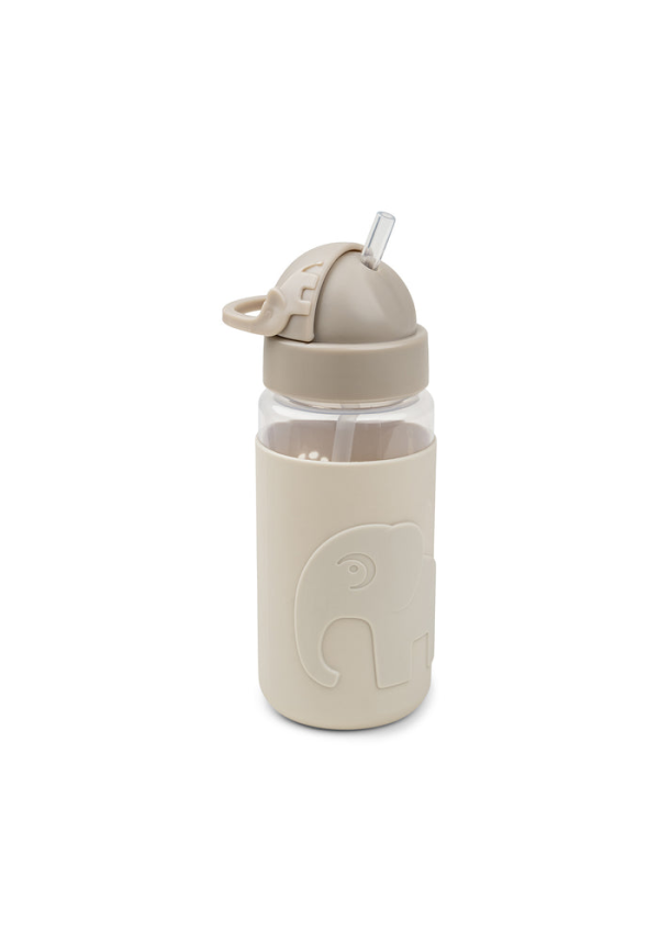 DoneByDeer Пляшка з трубочкою Easy-grip Elphee Пісочна 350мл