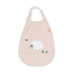 DoneByDeer Нагрудник Pull-over Tiny Farm, пудровий