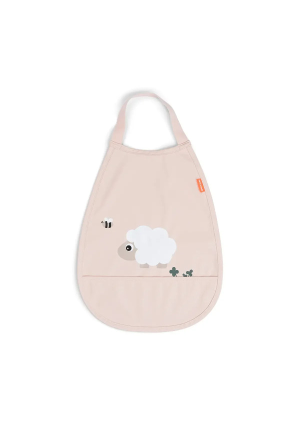 DoneByDeer Нагрудник Pull-over Tiny Farm, пудровий