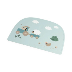 DoneByDeer Силіконовий килимок під тарілку Tiny Farm, синій