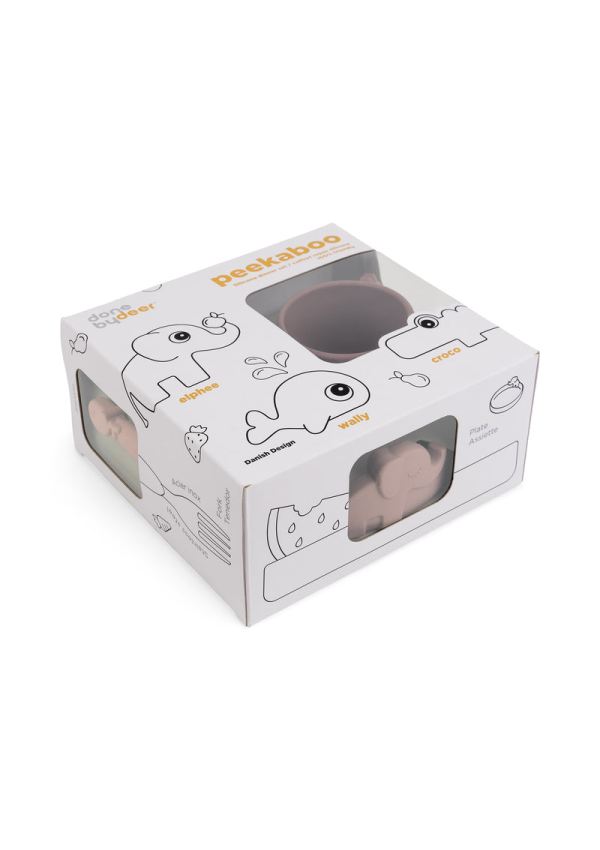 DoneByDeer Набір для вечері Peekaboo Deer Friends Пудровий