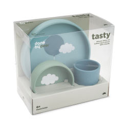 DoneByDeer Силіконовий набір для вечері Happy Clouds Синій