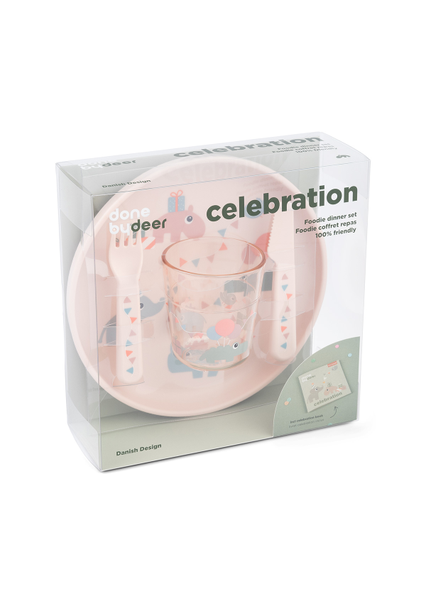 DoneByDeer Набір посуду Foodie Celebration пудровий, 4 предмети