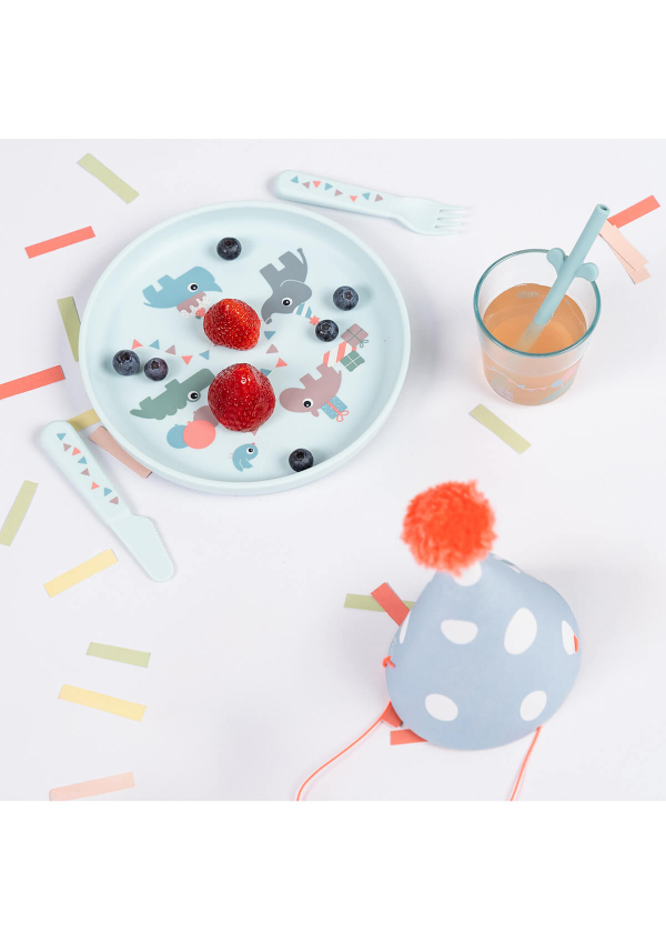 DoneByDeer Набір посуду Foodie Celebration блакитний