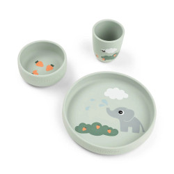 DoneByDeer Набір посуду Stick&Stay Elphee, зелений
